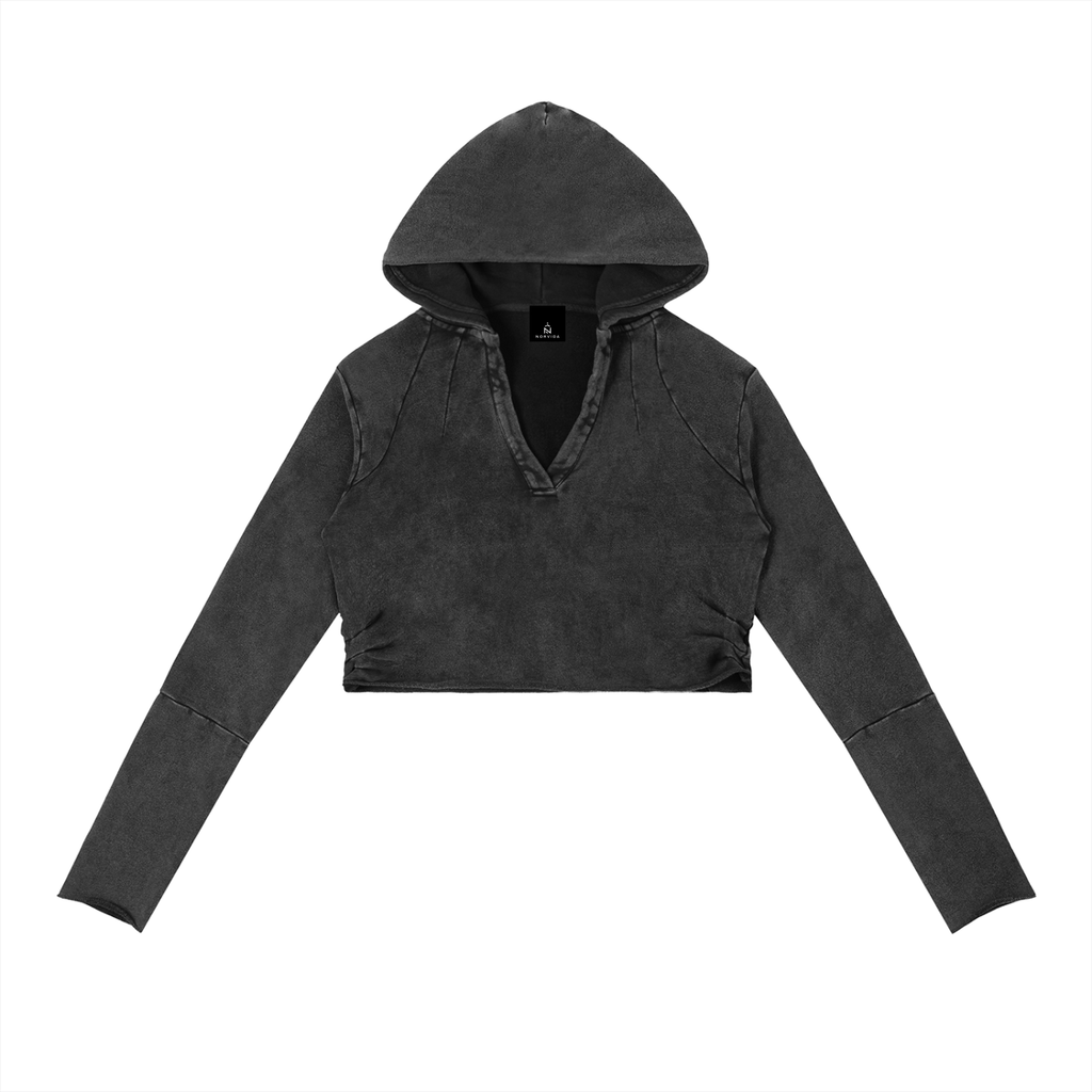 NORVIDA Vintage Washed Raw Edge Hoodie