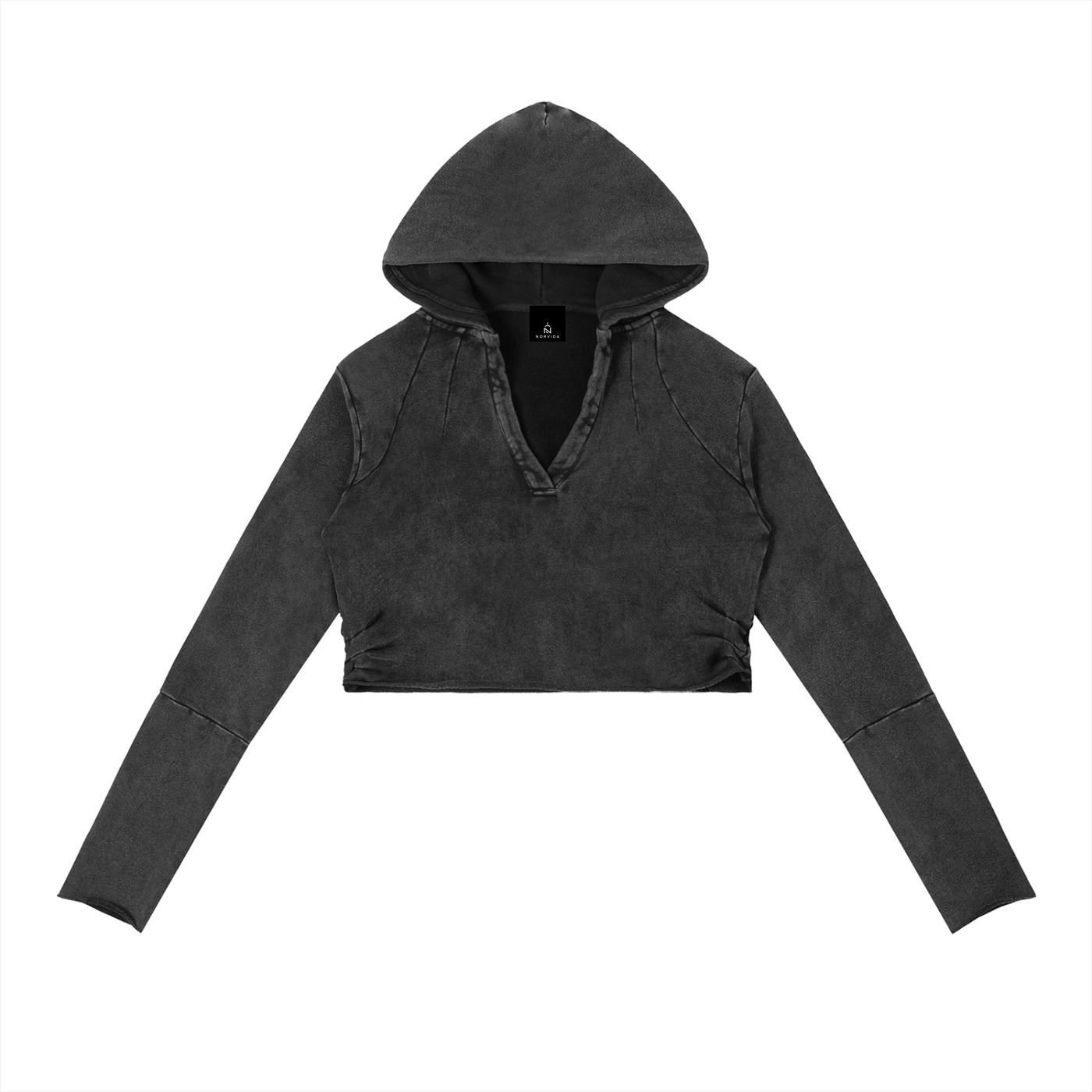 NORVIDA Vintage Washed Raw Edge Hoodie