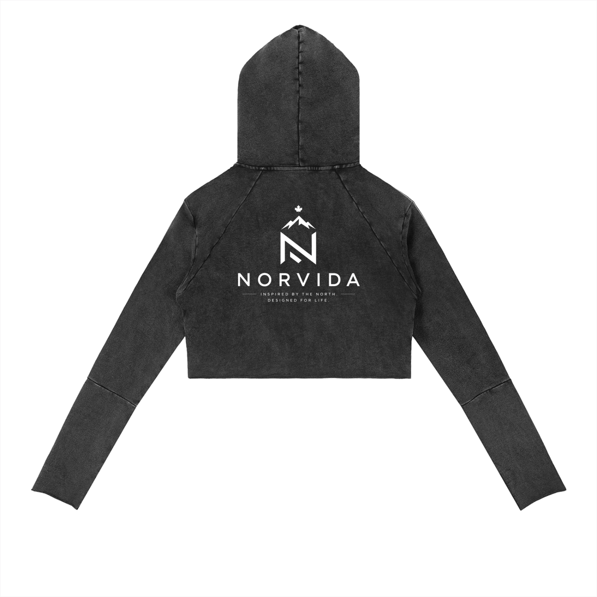 NORVIDA Vintage Washed Raw Edge Hoodie
