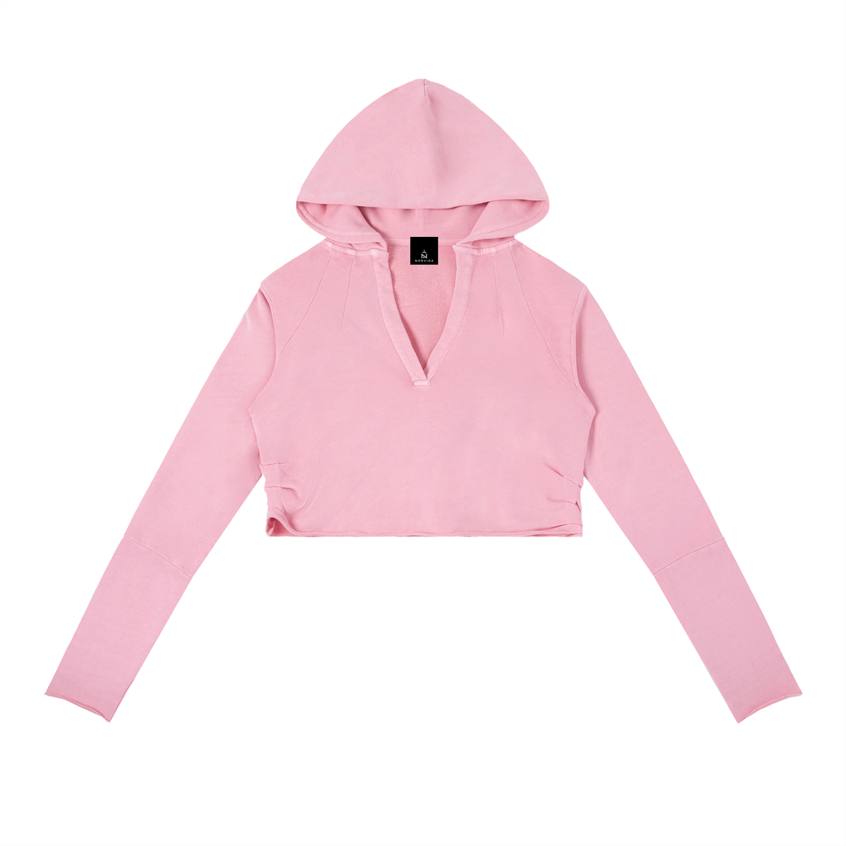 NORVIDA Vintage Washed Raw Edge Hoodie