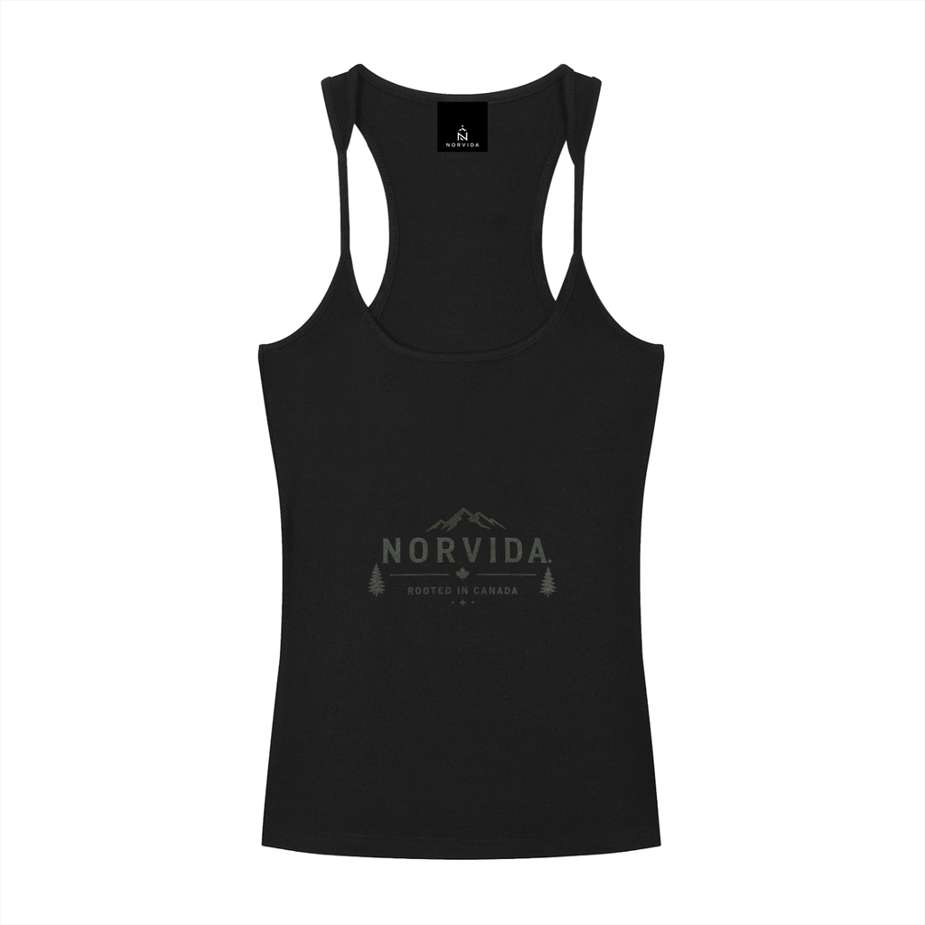 NORVIDA Women’s Slim Fit Ribbed Racerback Tank Top – Adventure Collection