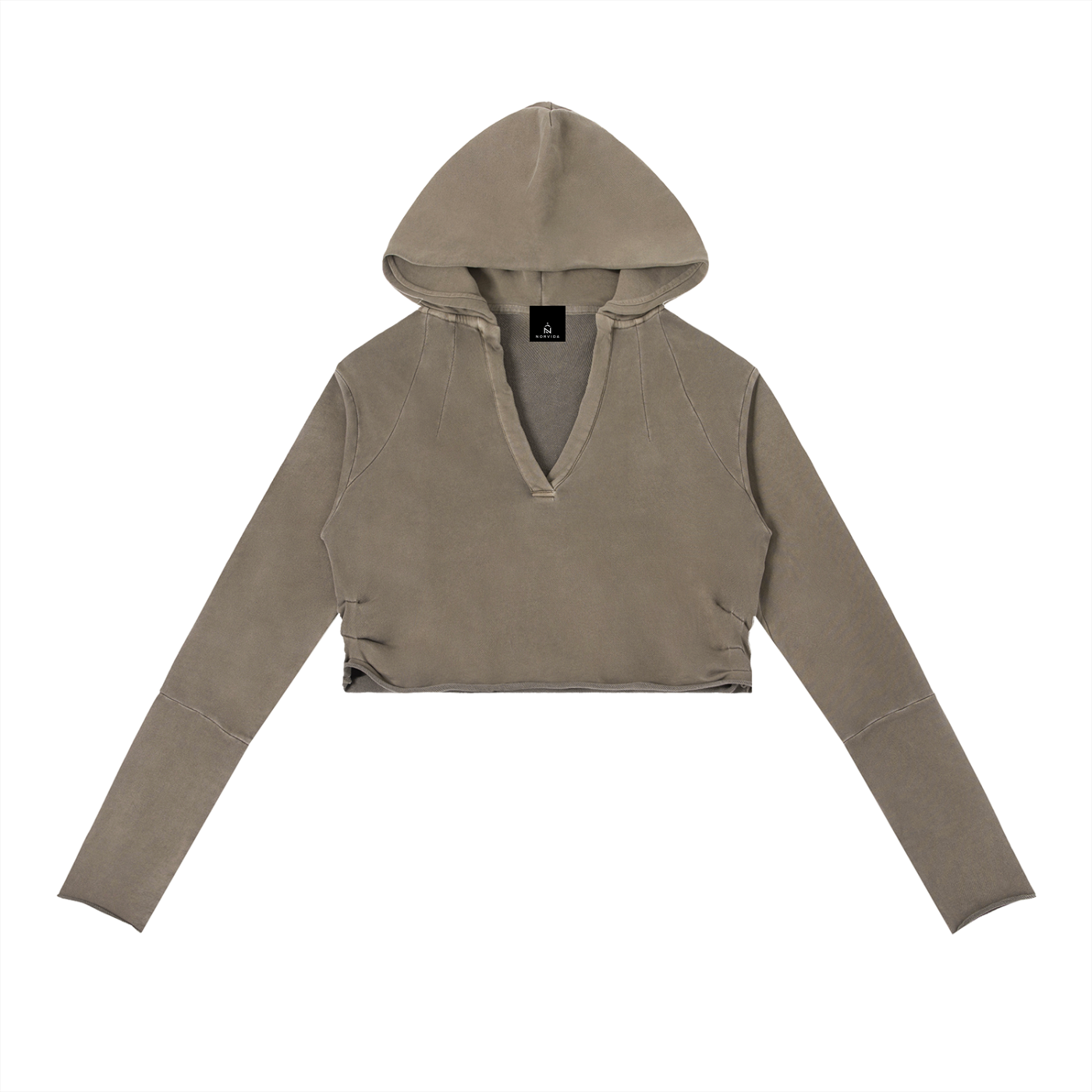 NORVIDA Vintage Washed Raw Edge Hoodie