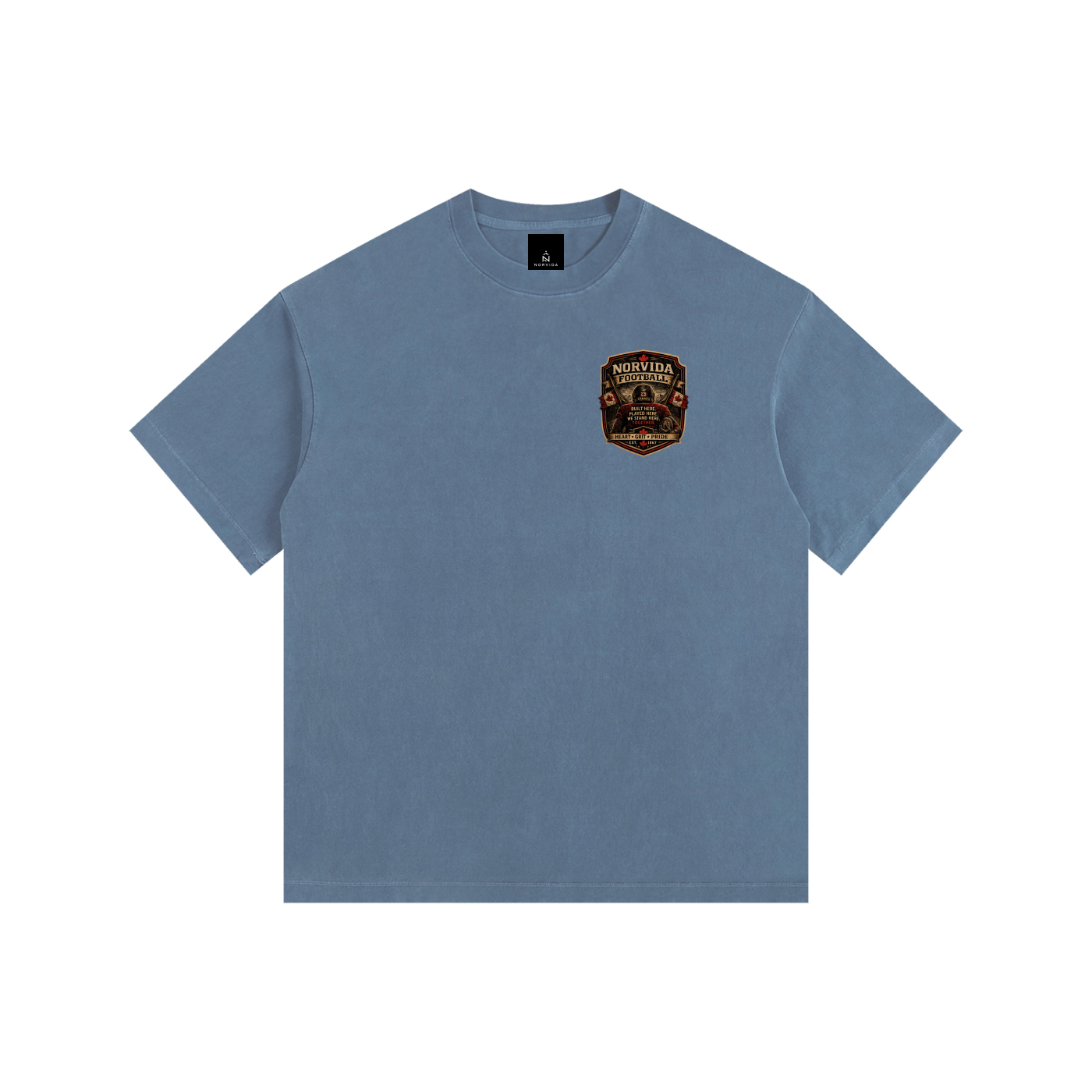 NORVIDA  Football Is Canada Vintage Washed Oversized Cotton T-Shirt | Canadian Football Graphic Tee