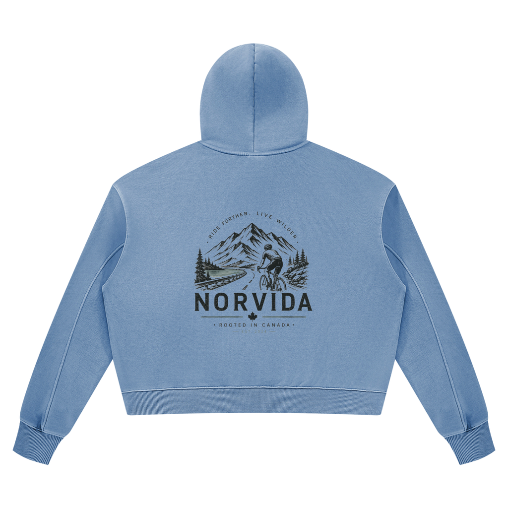 NORVIDA Women’s Vintage Wash Heavyweight Hoodie – Ride Further Collection