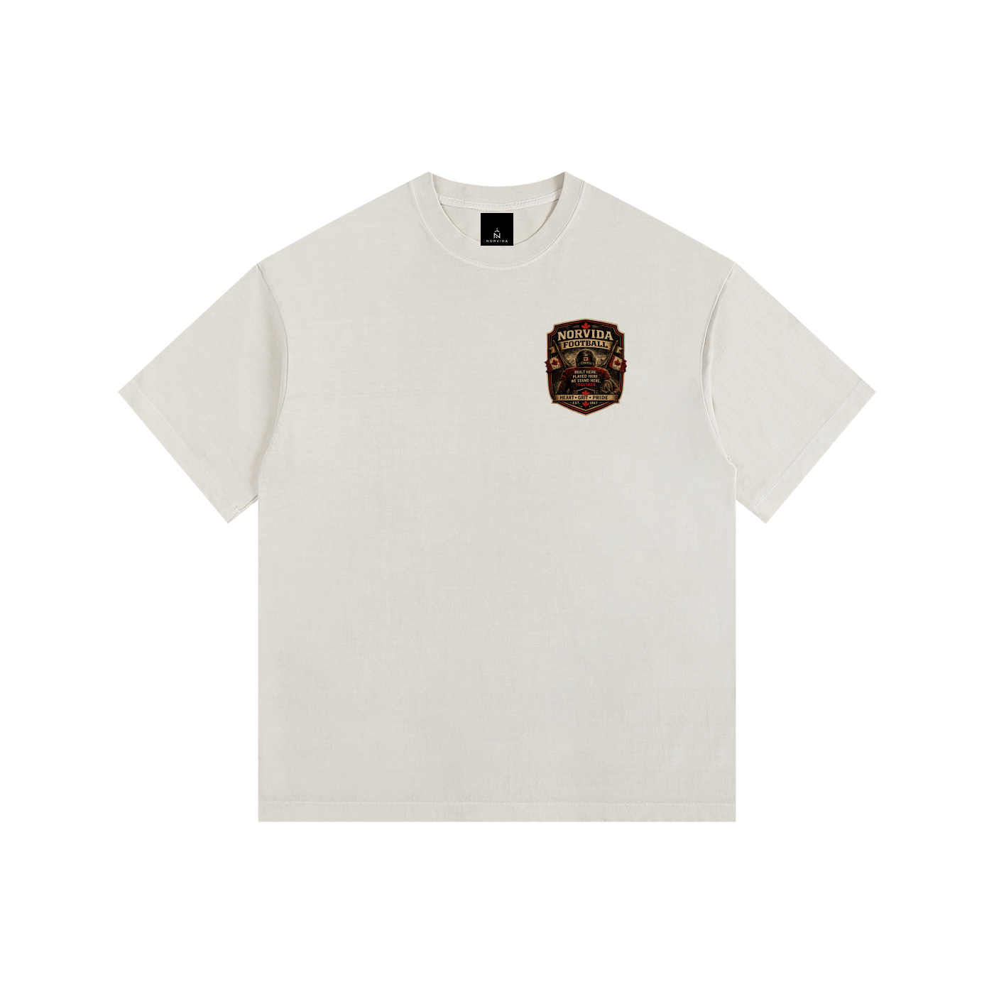 NORVIDA  Football Is Canada Vintage Washed Oversized Cotton T-Shirt | Canadian Football Graphic Tee