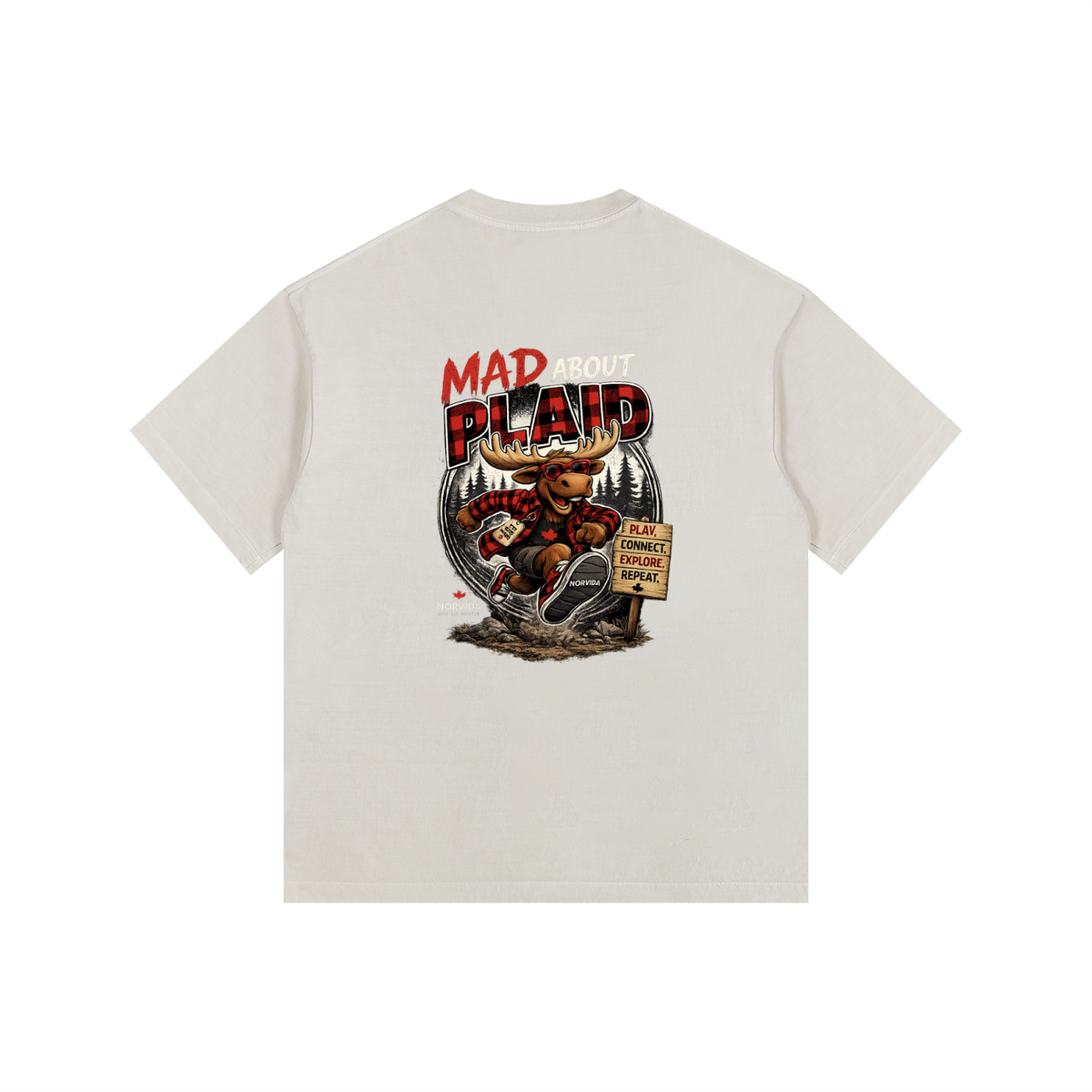 NORVIDA Mad About Plaid Vintage Tee
