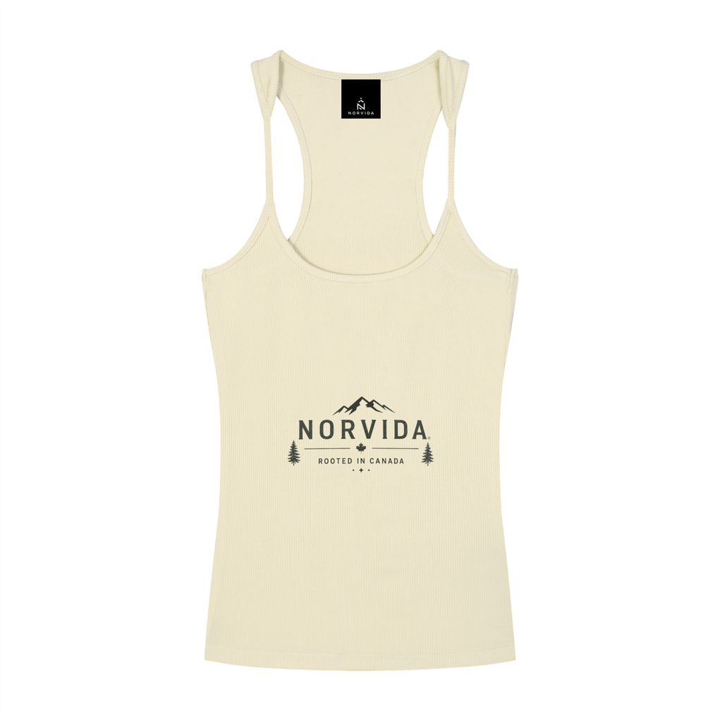 NORVIDA Women’s Slim Fit Ribbed Racerback Tank Top – Adventure Collection