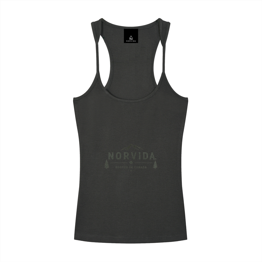 NORVIDA Women’s Slim Fit Ribbed Racerback Tank Top – Adventure Collection